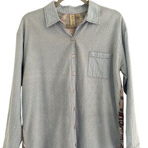 Allison Joy Blue Casual Button Down Shirt